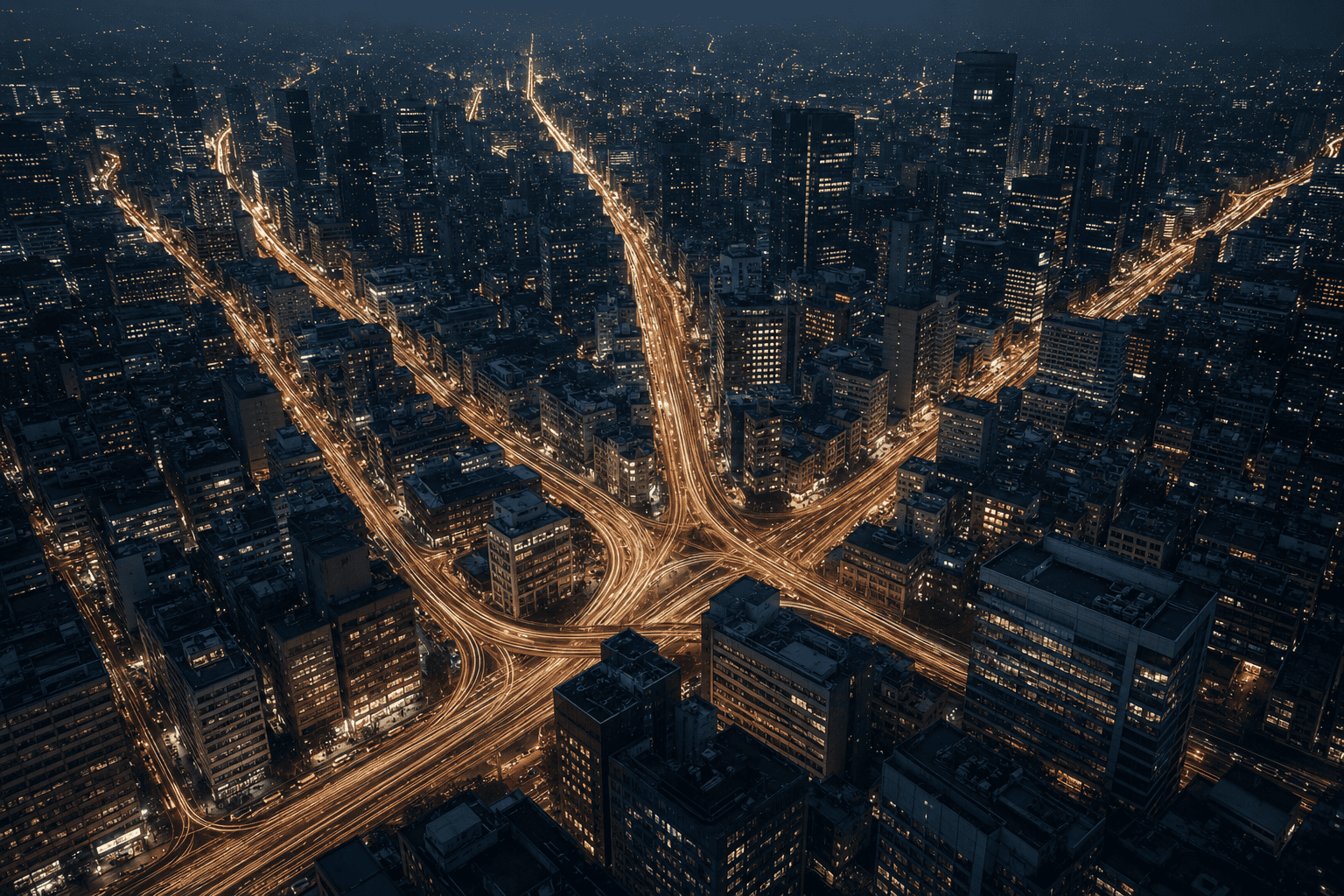 global financial district night